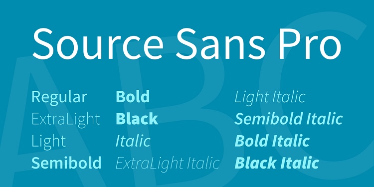 Source Sans Pro Font Family - Dafont Free