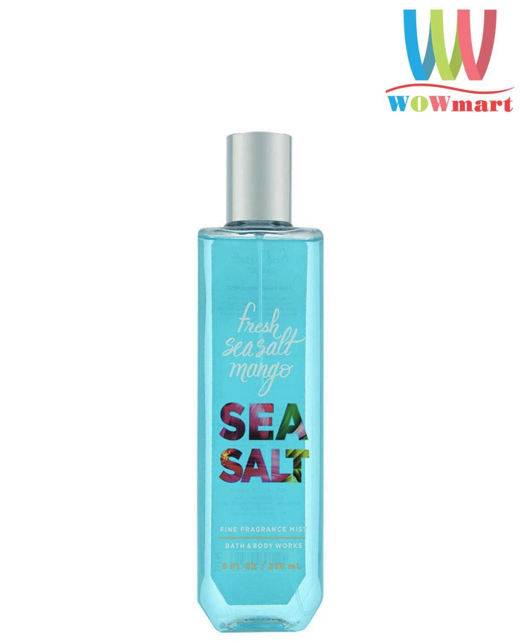 Xịt Thơm Bath & Body Works Freshly Sea Salt Mango Fine Fragrance Mist 236Ml  – Wowmart Vn | 100% Hàng Ngoại Nhập