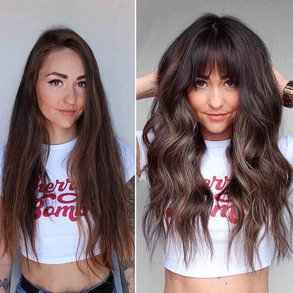 61 Cute Ways To Get Long Hair With Bangs