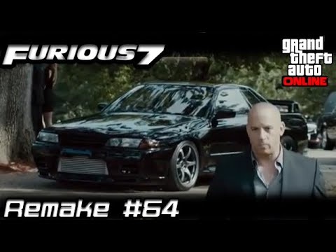 Furious 7 - Brian'S Black 1989 Nissan Skyline R32 (Gta Online Elegy Retro  Custom) - Youtube