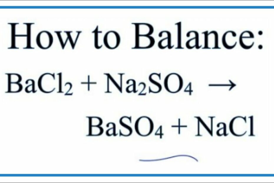 How Could You Separate Barium Sulfate Baso4 From Nacl
