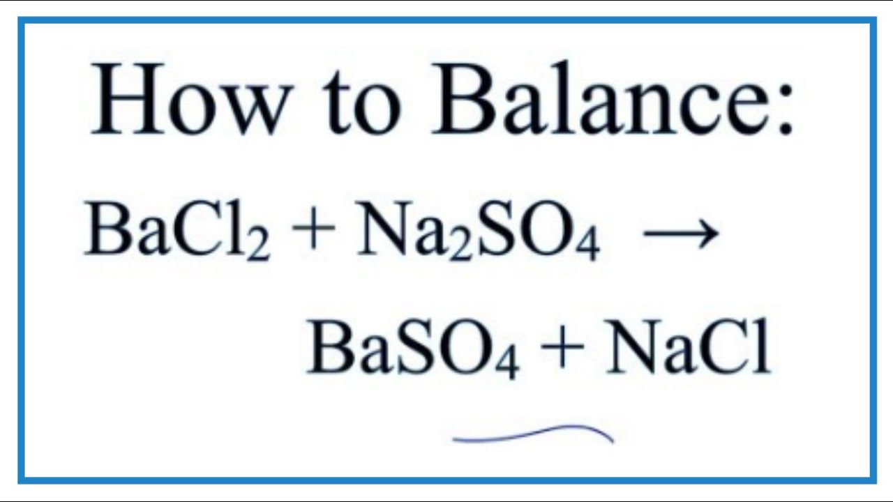 How Could You Separate Barium Sulfate Baso4 From Nacl