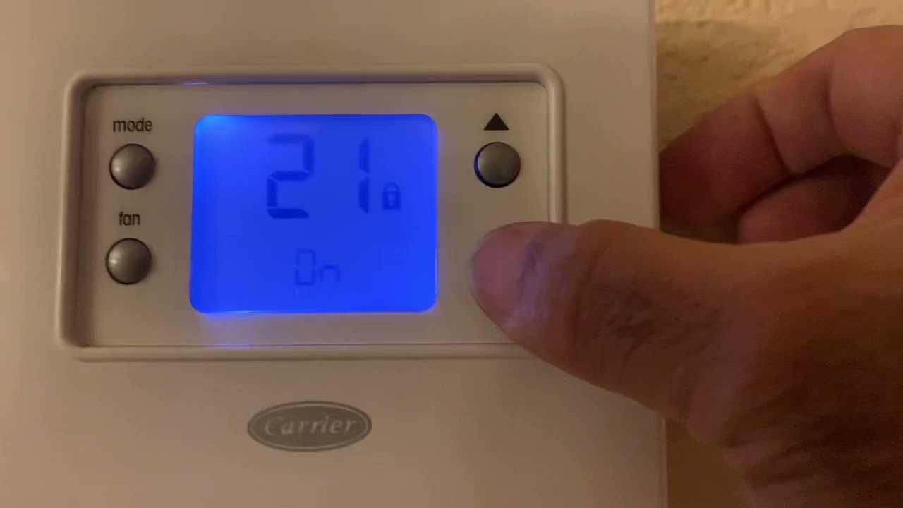 How Do You Unlock A Carrier Thermostat