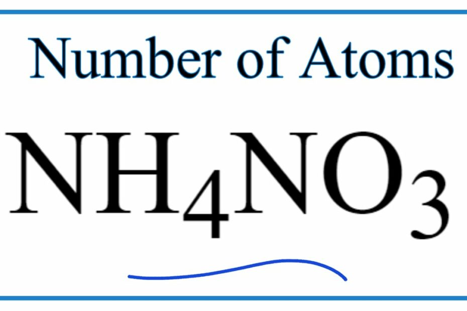 How Many Atoms Of Nitrogen Are In 10G Of Nh4No3