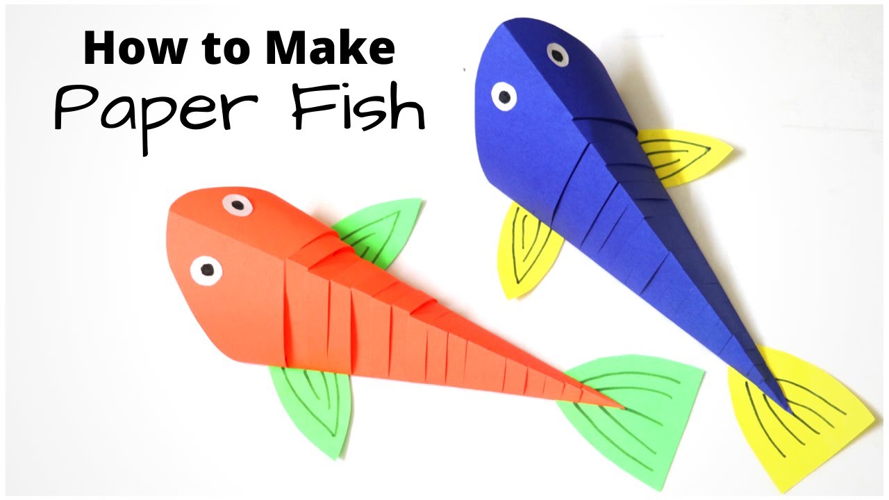 How To Make Paper Fish Craft For Kids - Youtube