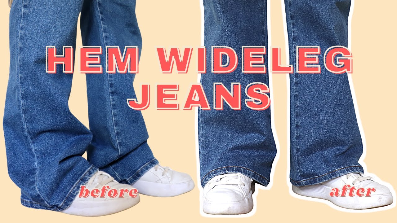 How To Hem Flared Jeans With Original Hem | Lydia Naomi - Youtube