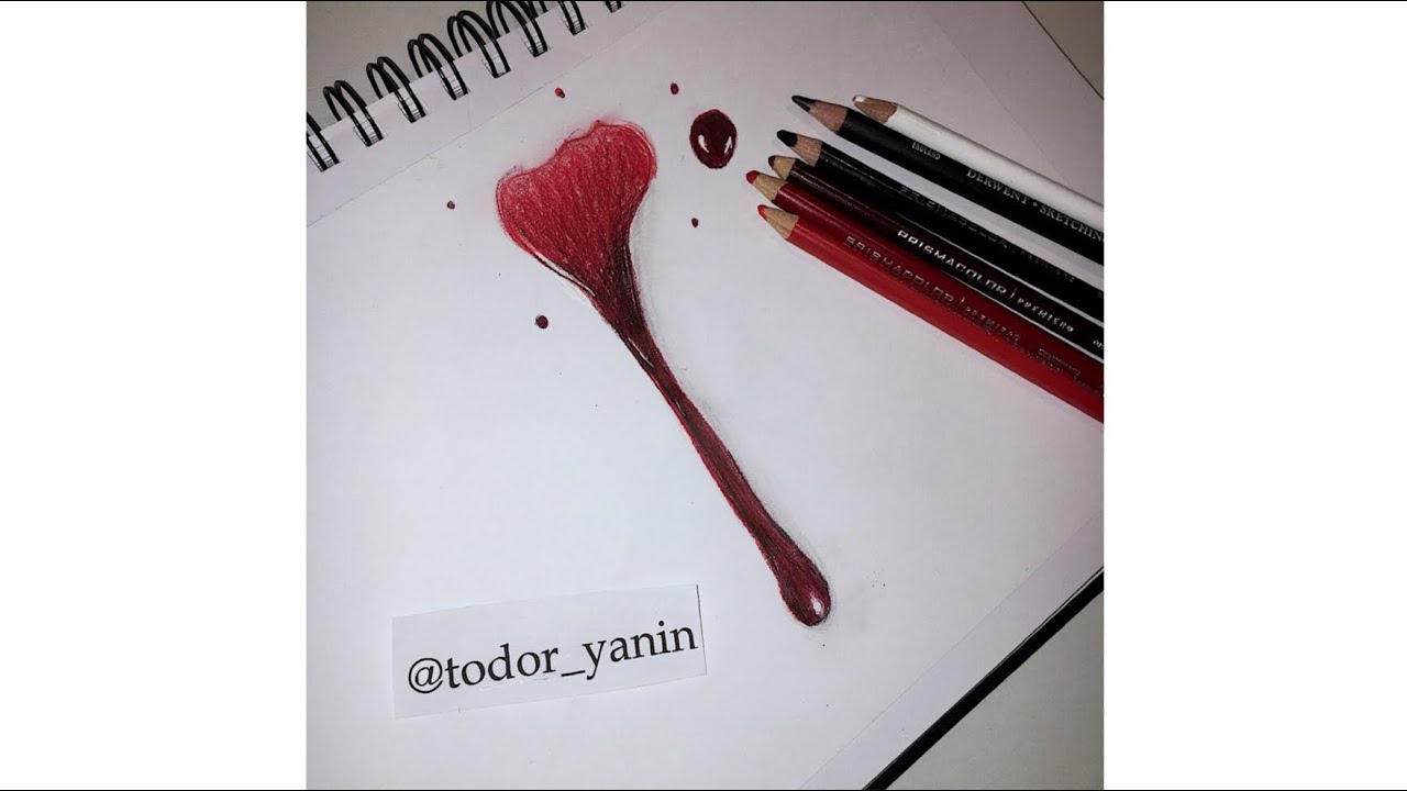 How To Color Blood With Colored Pencils