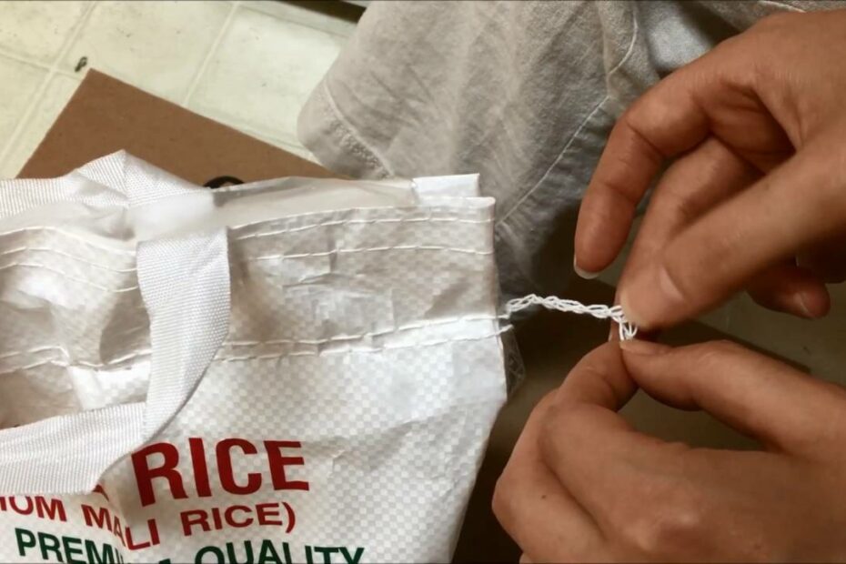 How To Undo Rice Bag String