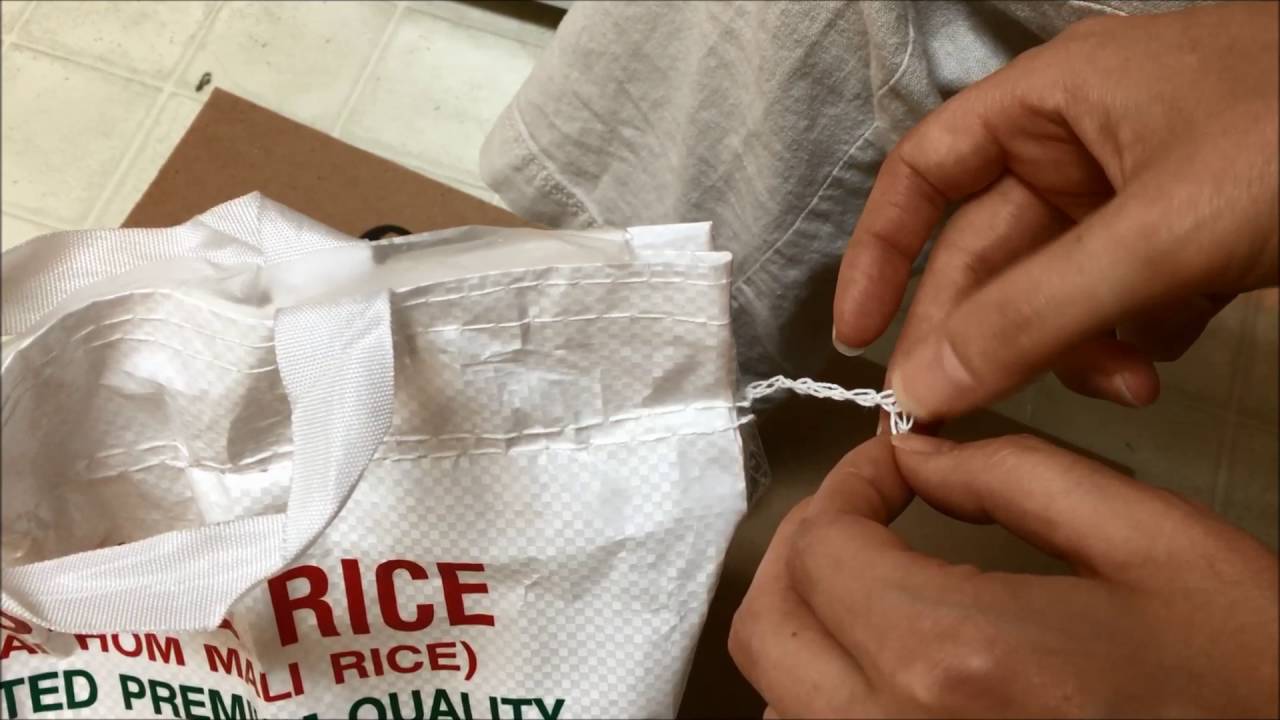 How To Undo Rice Bag String