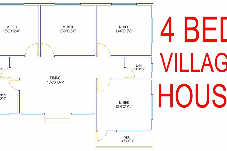 Kế Hoạch Nhà Bốn Phòng Cho Ngôi Nhà: Ý Tưởng Thiết Kế Hiện Đại