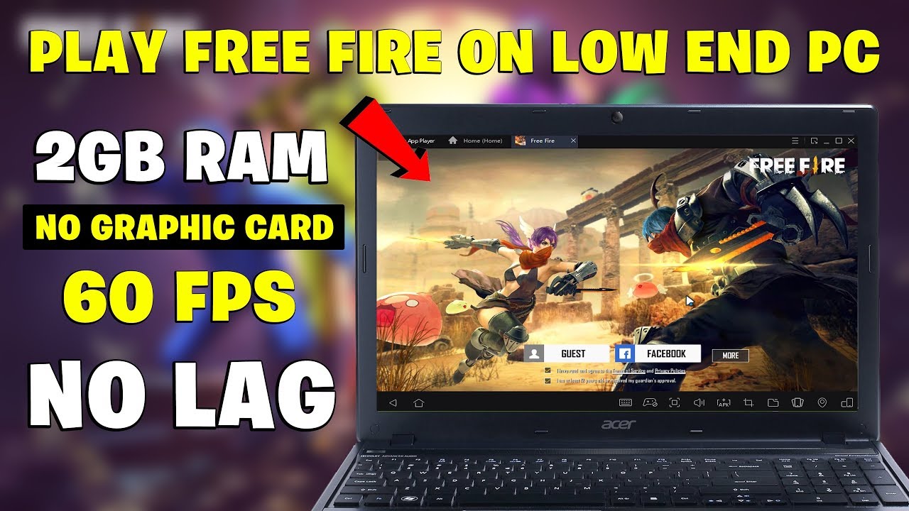 Install Free Fire On Any Pc No Graphic Card 2Gb Ram | Play Free Fire Game  On Low End Pc 2Gb Ram - Youtube