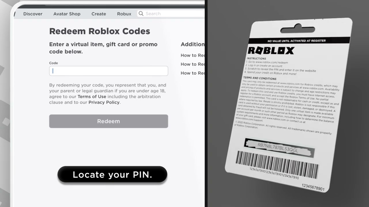 How To Redeem A Roblox Gift Card - Youtube