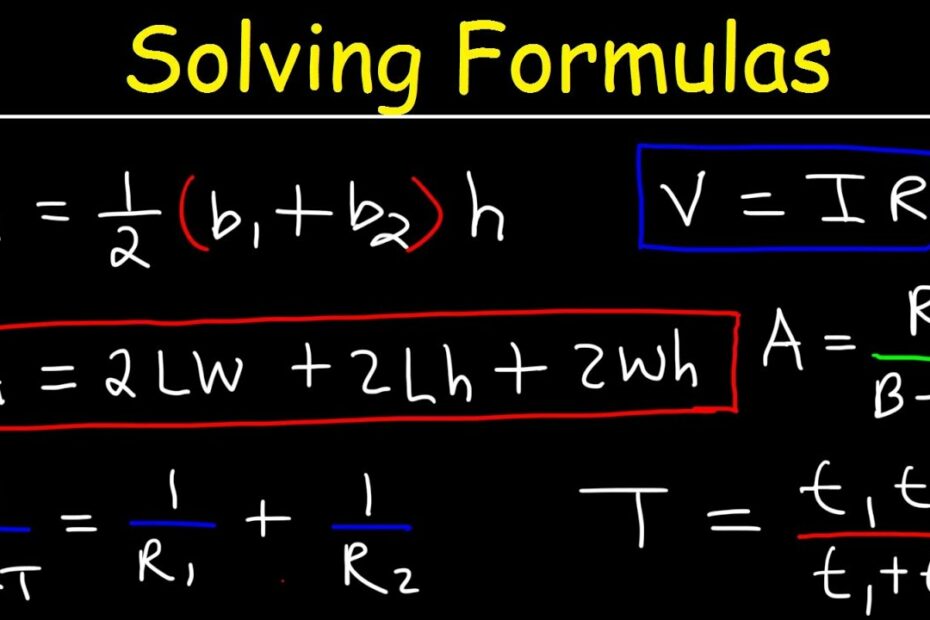 All Formulas Have How Many Variables