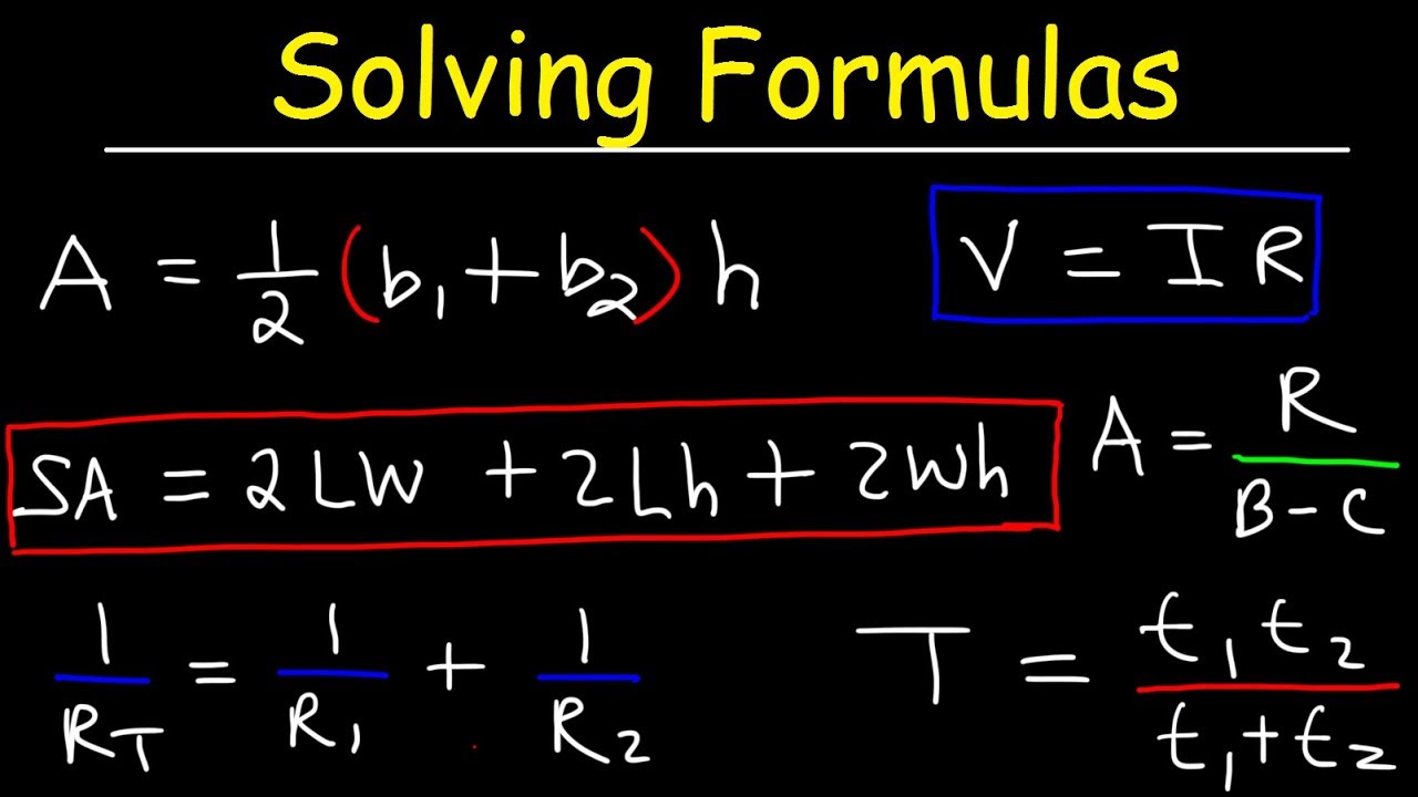 All Formulas Have How Many Variables