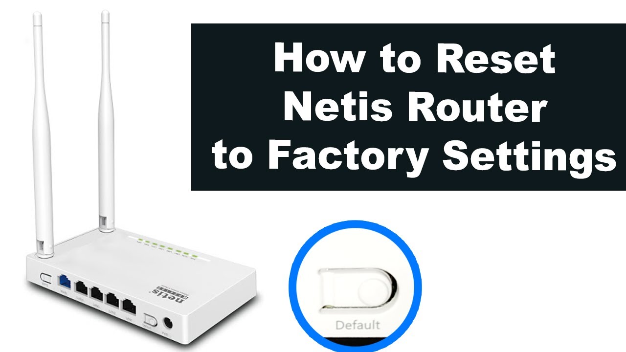 How To Reset Netis Router