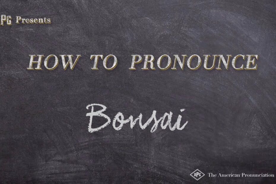 How To Pronounce Bonsai