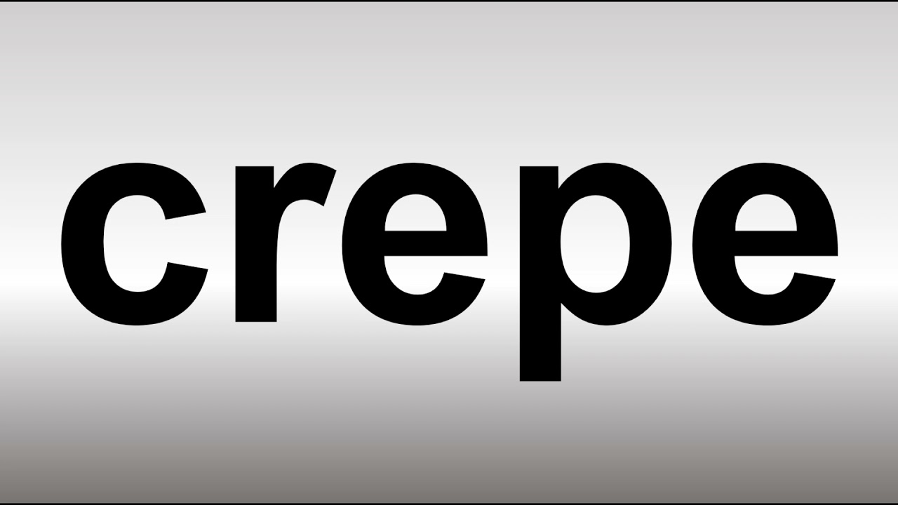 How To Pronounce Crepe Paper