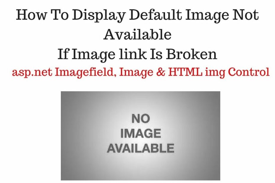 Show Default Image When Image Not Found Html