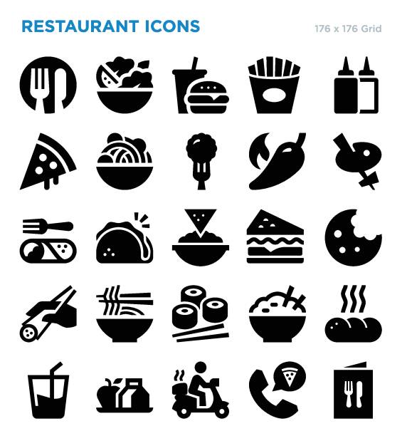 Restaurant Vector Icon Set Stock Illustration - Download Image Now - Food,  Salad, Vector - Istock