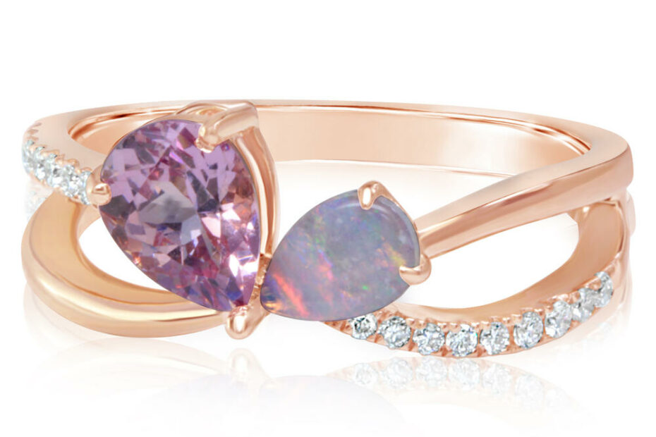 Lotus Garnet + Opal Ring — Jewelry Store | Santee, Ca | H Tim Williams  Jewelers