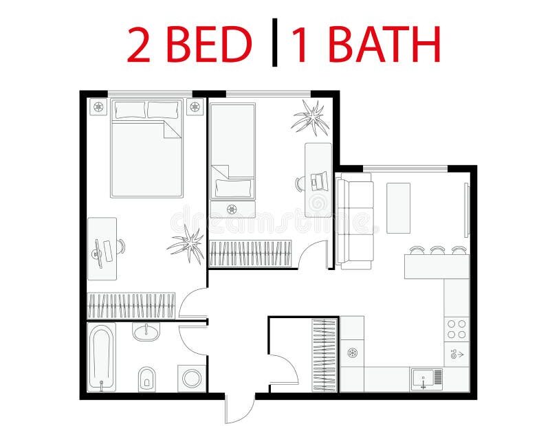 Floor Plan 2 Bedroom: Thiết Kế Căn Hộ Hiện Đại