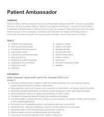 Patient Ambassador Salary: Hourly Rate June 2024 Usa